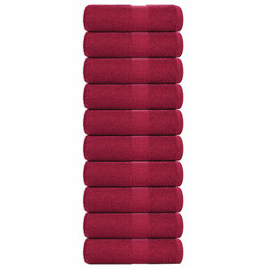 vidaXL Pesupyyhkeet FROGN 10 kpl viininpunainen 30x30 cm 360 gsm