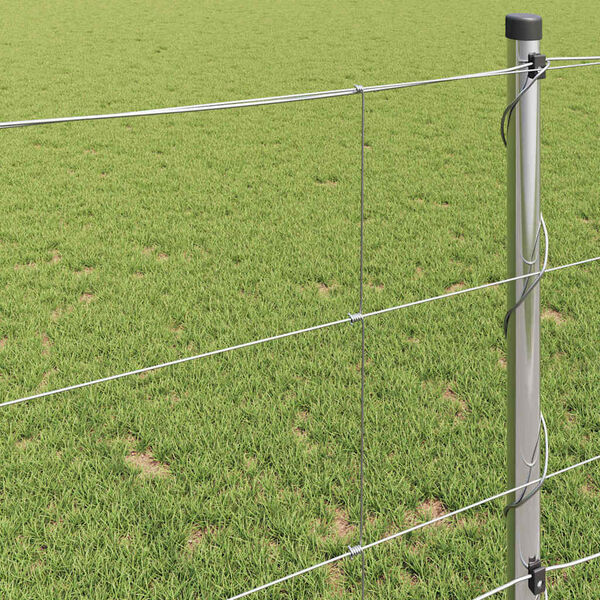 vidaXL Riista-aita Hopea 50 x 1 m Galvanoitu ter&auml;s