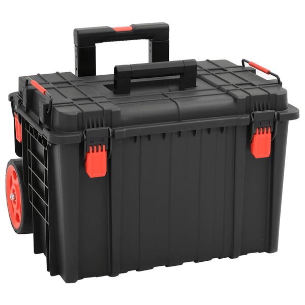 vidaXL Kannettava Flight Case Musta 56,5x45,5x48 cm PP
