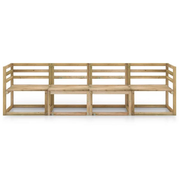 vidaXL 4-istuttava puutarhasohva viherkyll&auml;stetty m&auml;nty