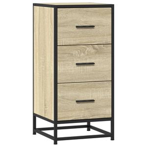 vidaXL Senkki Sonoma tammi 35,5x35x76 cm tekninen puu ja metalli