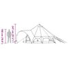 vidaXL Teepee-teltta katolla Vihre&auml; ja Harmaa 600 x 600 x 347 cm