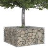vidaXL Gabion Kohotettu Peti Hopea 80 x 80 x 40 cm Galvanoitu ter&auml;s