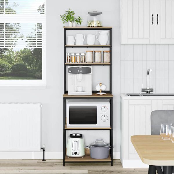 vidaXL Keittiöhylly Artisan tammi 60 x 40 x 168 cm Tekninen puu