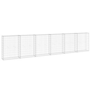 vidaXL Gabion-kivikori kansilla galvanoitu ter&auml;s 300x30x100 cm