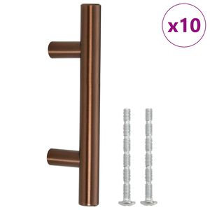vidaXL Kaapin kahvat 10 kpl pronssi 64 mm ruostumaton ter&auml;s
