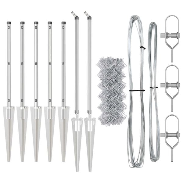 vidaXL Aitalatu Hopea 10 x 1 m (60 x 60 mm verkko) Ter&auml;s