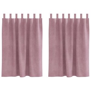 vidaXL Pimennysverhot 2 kpl Tumma vaaleanpunainen 140 x 140 cm Sametti
