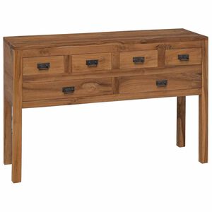 vidaXL Sivup&ouml;yt&auml; Luonnollinen 110 x 35 x 75,5 cm Tiikkipuu