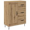 vidaXL Sivup&ouml;yt&auml; Artisan Tammi 69,5 x 34 x 90 cm K&auml;sitelty puu