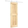 vidaXL Liukuovi 70 x 210 cm Massiivinen m&auml;nty (k&auml;sittelem&auml;t&ouml;n)