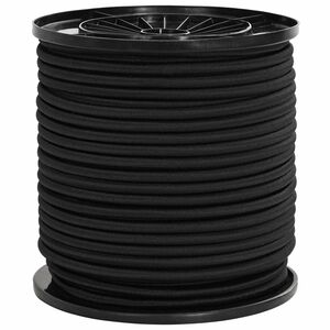 vidaXL Bungee Kuminauhat 4 mm Musta PP ja kumi