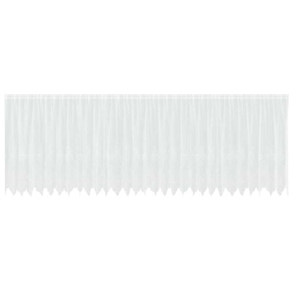 vidaXL Verkkoverho verhoilla Valkoinen 180 x 750 cm Polyesteri