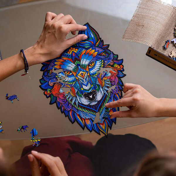 UNIDRAGON Puupalapeli 310 palaa Majestic Wolf King Size 30x41 cm