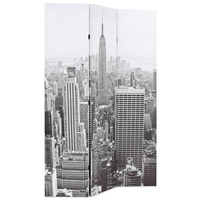 vidaXL Taitettava tilanjakaja 120x170 cm New Yorkin päivämaisema