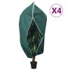 vidaXL Kasvien fleecepeite vetoketjulla 4 kpl 70 g/m&sup2; 1,55x1,55 m