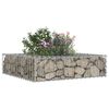 vidaXL Gabion Kohotettu Peti Hopea 80 x 80 x 12 cm Galvanoitu ter&auml;s
