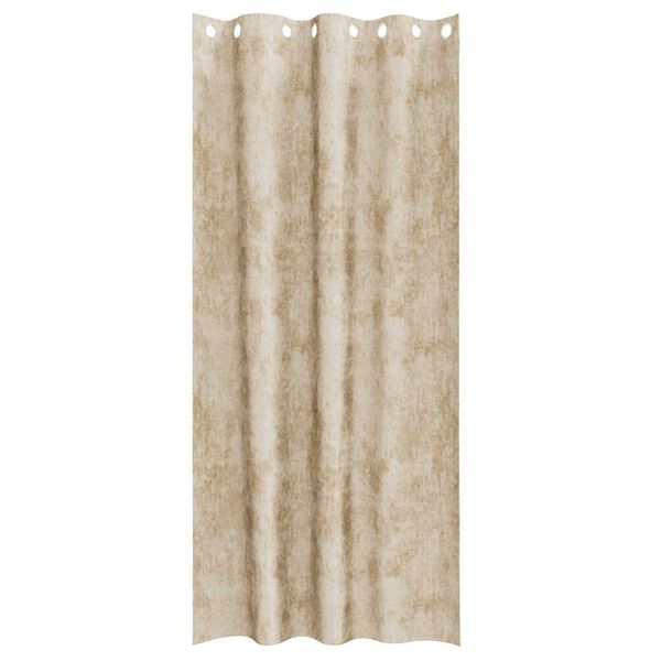 vidaXL Samettiverhot verhoilla 2 pcs Kerma 225 x 140 cm Sametti