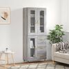 vidaXL Kaappi harmaa Sonoma 69,5x34x180 cm tekninen puu