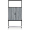 vidaXL Highboard Harmaa Sonoma 68x35x139 cm Suunniteltu puu ja metalli