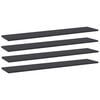 vidaXL Kirjahyllytasot 4 kpl harmaa 100x20x1,5 cm lastulevy