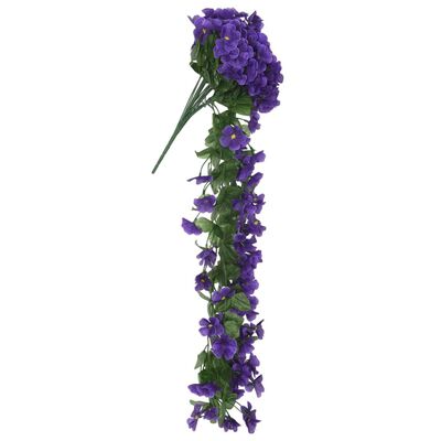 vidaXL Tekokukkaseppeleet 3 kpl tumma violetti 85 cm