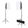 vidaXL Valokuvastudiosarja softbox-valot, taustakangas ja heijastin