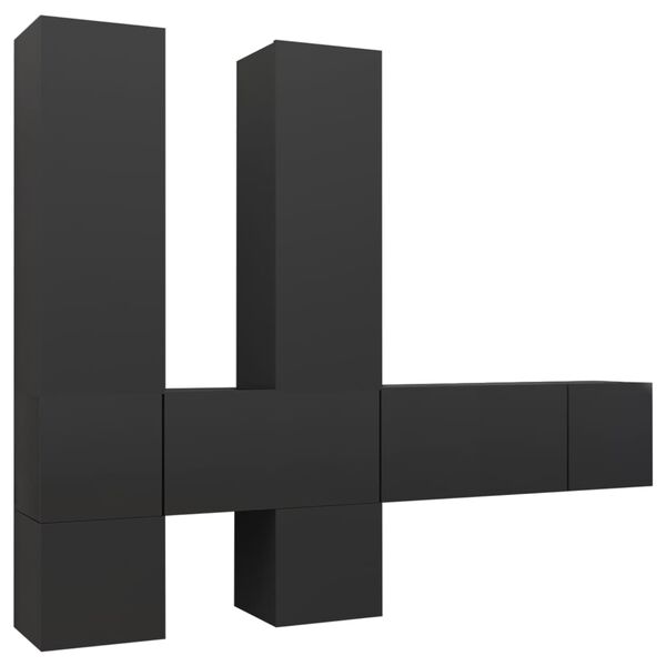 vidaXL 7-osainen TV-kaappisarja harmaa lastulevy