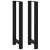 vidaXL Baarip&ouml;yd&auml;n jalat mustat 2 kpl 40x(110-111) cm ter&auml;s
