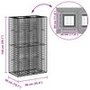 vidaXL Gabion Kohotettu Peti Hopea 90 x 50 x 150 cm Galvanoitu ter&auml;s
