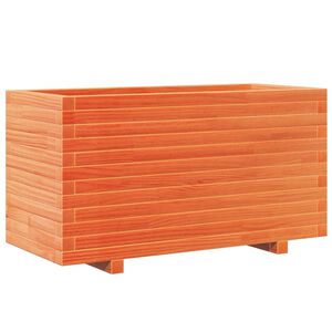 vidaXL Puutarhakukkalaatikko vahanruskea 90x40x49,5 cm t&auml;ysi m&auml;nty
