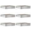 vidaXL Nurmireunus 6 pcs Hopea 60 x 60 x 13 cm Ruostumaton ter&auml;s