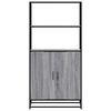 vidaXL Highboard Harmaa Sonoma 68x35x139 cm Suunniteltu puu ja metalli