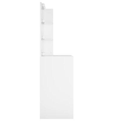 VidaXL Peilipöytä LED-valoilla valkoinen 60x40x140 cm