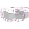 vidaXL 7-osainen Puutarhasohvasarja tyynyill&auml; musta polyrottinki
