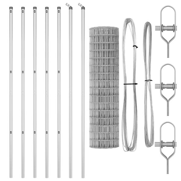 vidaXL Aita ja Tuki Hopea 1,2 x 10 m Ter&auml;s ja PVC