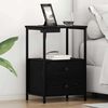 vidaXL Y&ouml;p&ouml;yt&auml;kaappi 2 pcs Musta tammi. 40 x 31 x 60 cm Tekninen puu