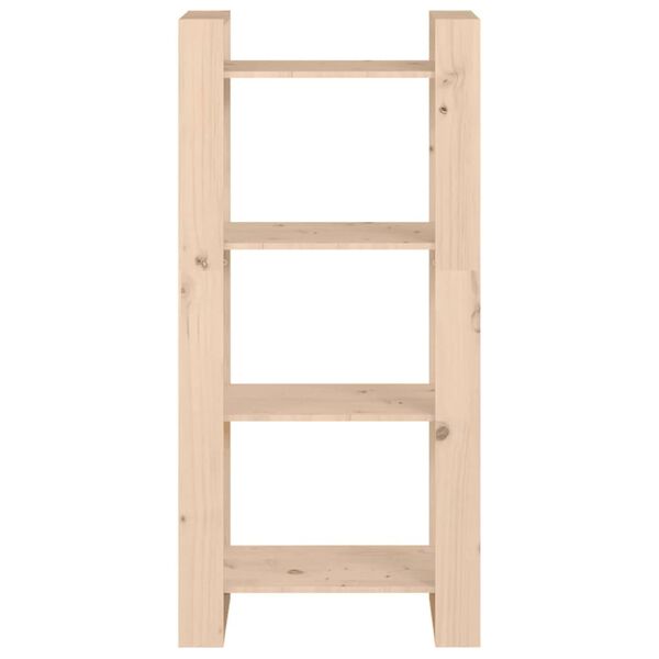 vidaXL Kirjahylly/tilanjakaja 60x35x125 cm täysi mänty