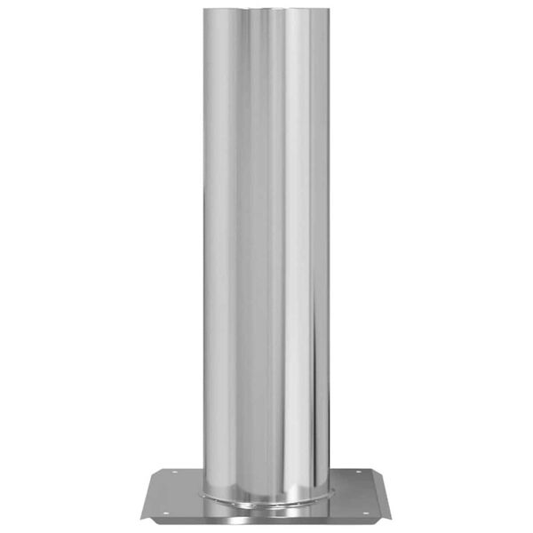 vidaXL Savuhormin P&auml;&auml;laajennus Hopea 24 x 24 x 50 cm Ruostumaton ter&auml;s