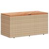 vidaXL Puutarhan s&auml;ilytyslaatikko beige 110x50x54 cm polyrottinki