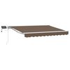 vidaXL Manuaalinen markiisin runko LED-valoilla Taupe 5 x 3 m