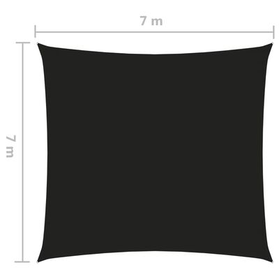 vidaXL Aurinkopurje Oxford-kangas neliö 7x7 m musta