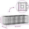 vidaXL Gabion Kohotettu Peti Hopea 180 x 60 x 55 cm Galvanoitu ter&auml;s