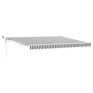 vidaXL Automaattimarkiisi LEDill&auml; antrasiitti/valkoinen 400x300 cm