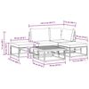 vidaXL Puutarhasohva Setti tyynyll&auml; 5 pcs Musta Alumiini