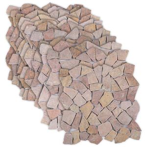 vidaXL Mosaiikkilaatat Punainen 30 x 30 cm Marmori