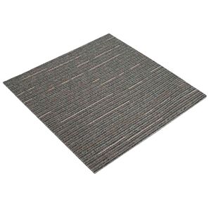 vidaXL Matto laatta Raidallinen Tumma Ruskea 50 x 50 cm 36 kpl