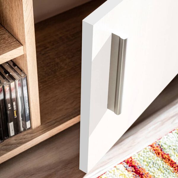 vidaXL TV-kalustekokonaisuus LED-valoilla Sonoma-tammi ja valkoinen