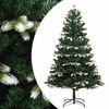 vidaXL Tekojoulukuusi saranoilla ja lumihuurteella 120 cm