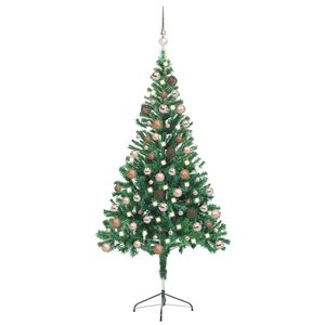 vidaXL Tekojoulukuusi palloilla esivalaistu 150 cm 380 oksaa